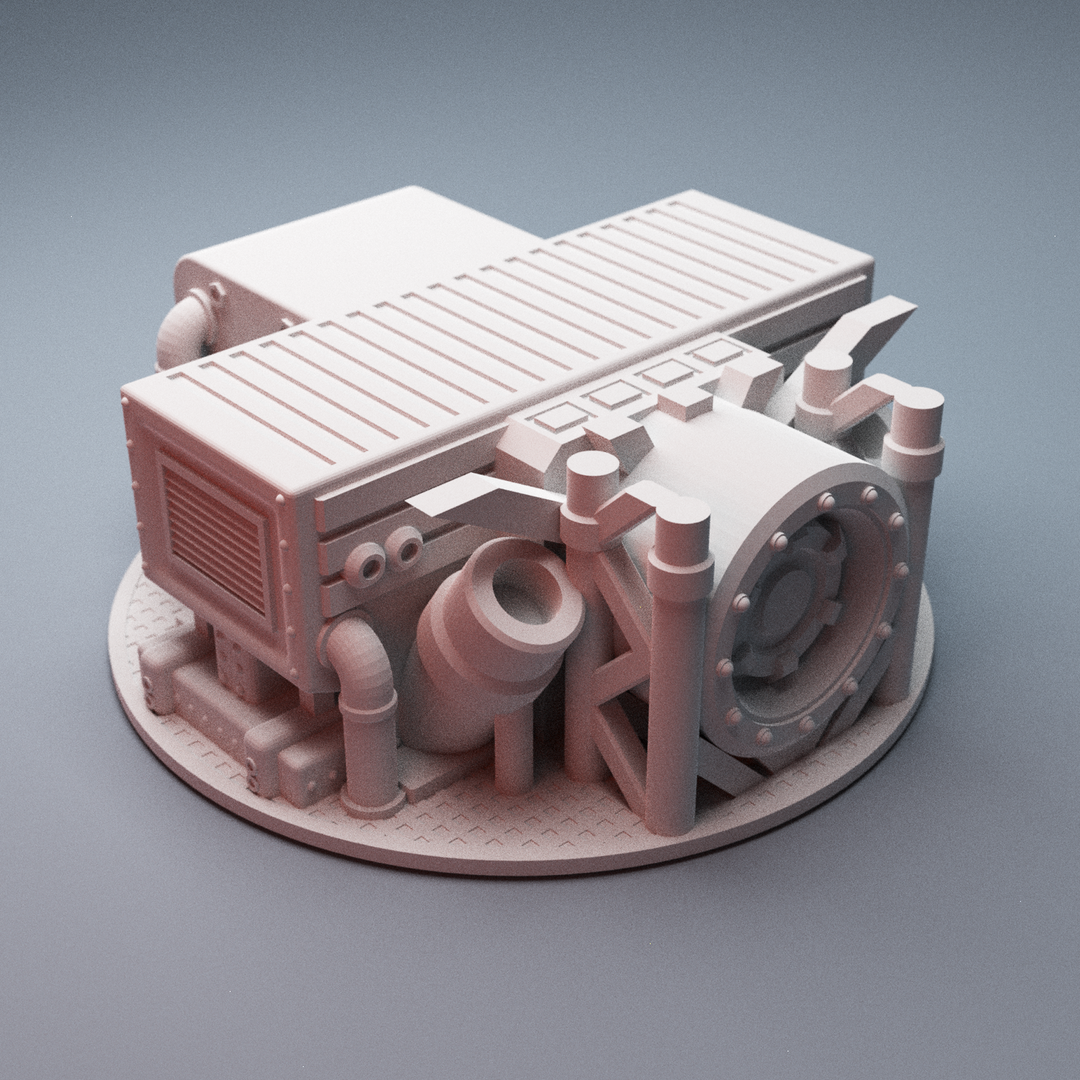 Corvus Games Terrain 3D printable Machinery Stacks for 28mm scifi tabletop wargaming