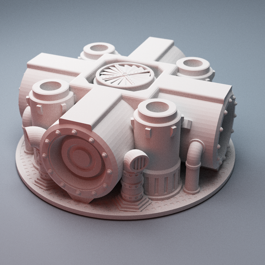 Corvus Games Terrain 3D printable Machinery Stacks for 28mm scifi tabletop wargaming