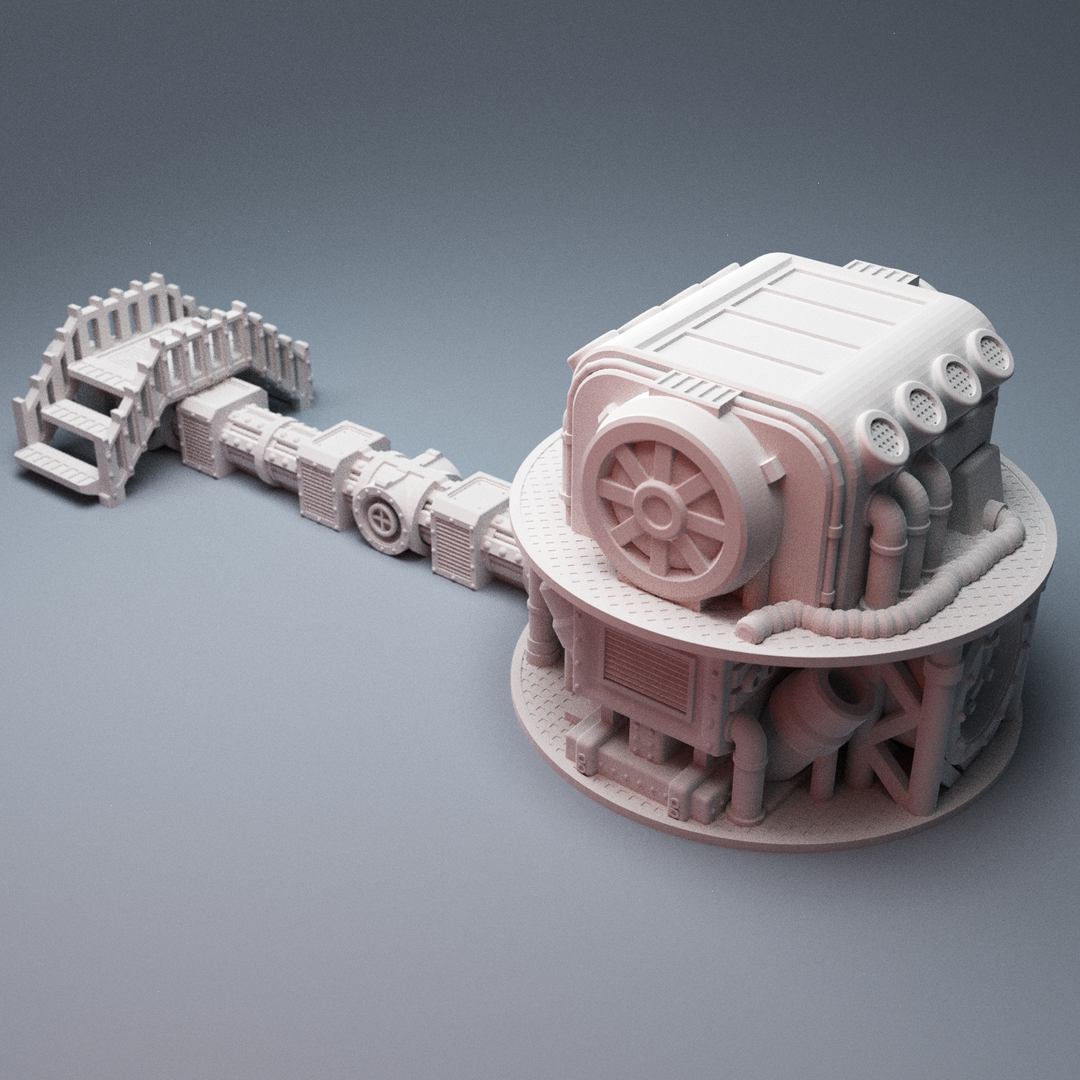 Corvus Games Terrain 3D printable Machinery Stacks for 28mm scifi tabletop wargaming
