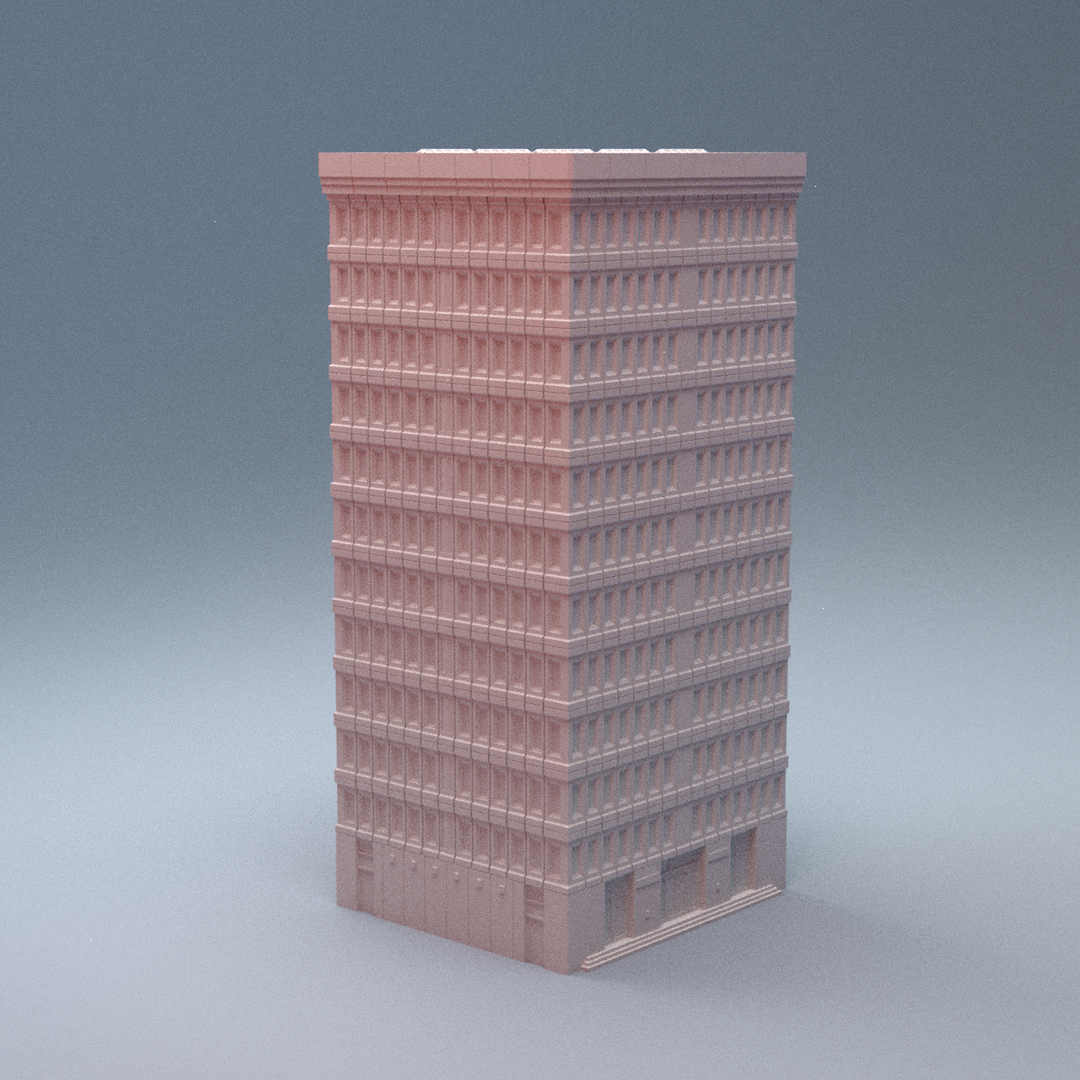 Corvus Games Terrain 3D printable Mecha City One Downtown Building Bundle 2 for 6mm scifi tabletop wargaming