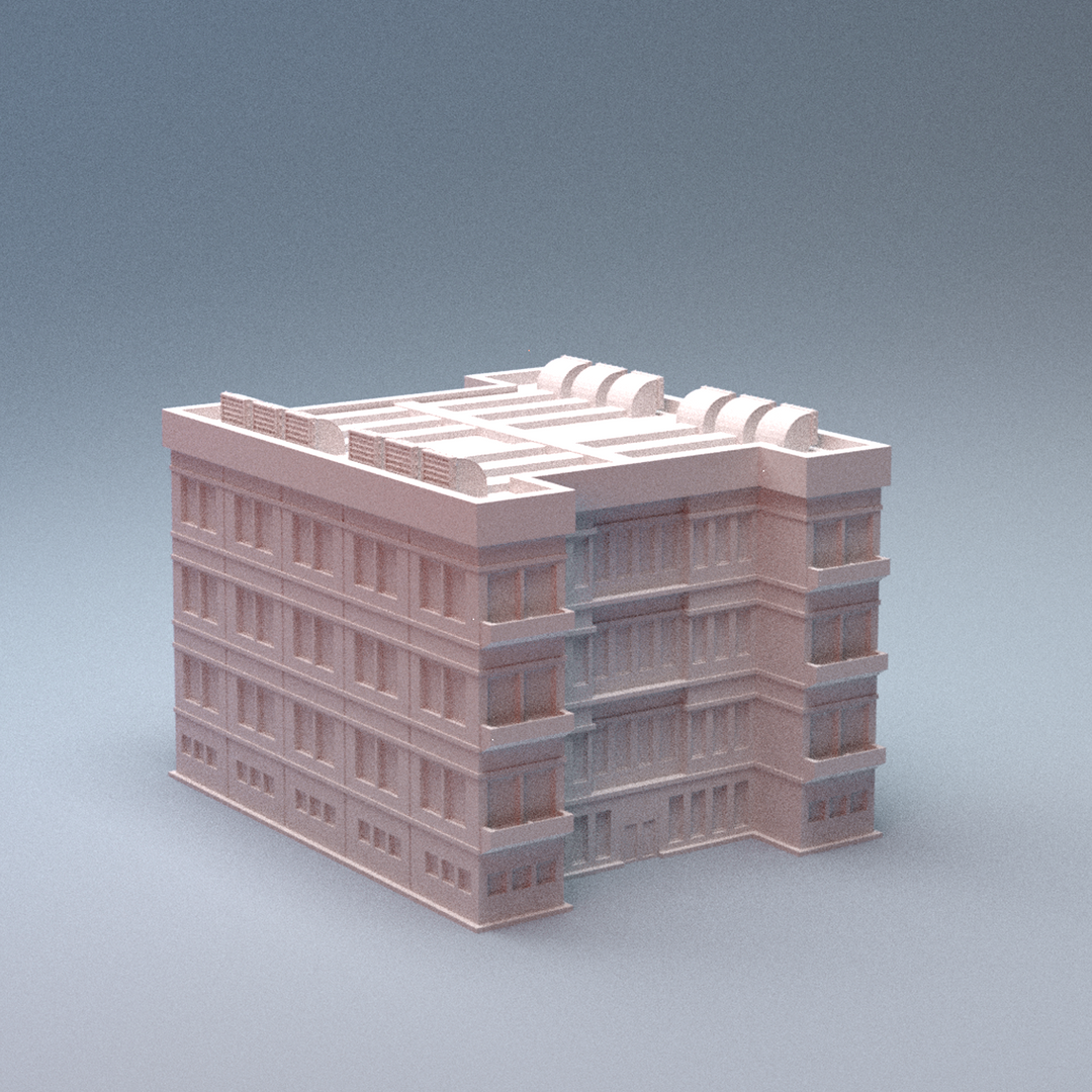 Corvus Games Terrain 3D printable Mecha City One Downtown Building Bundle 2 for 6mm scifi tabletop wargaming