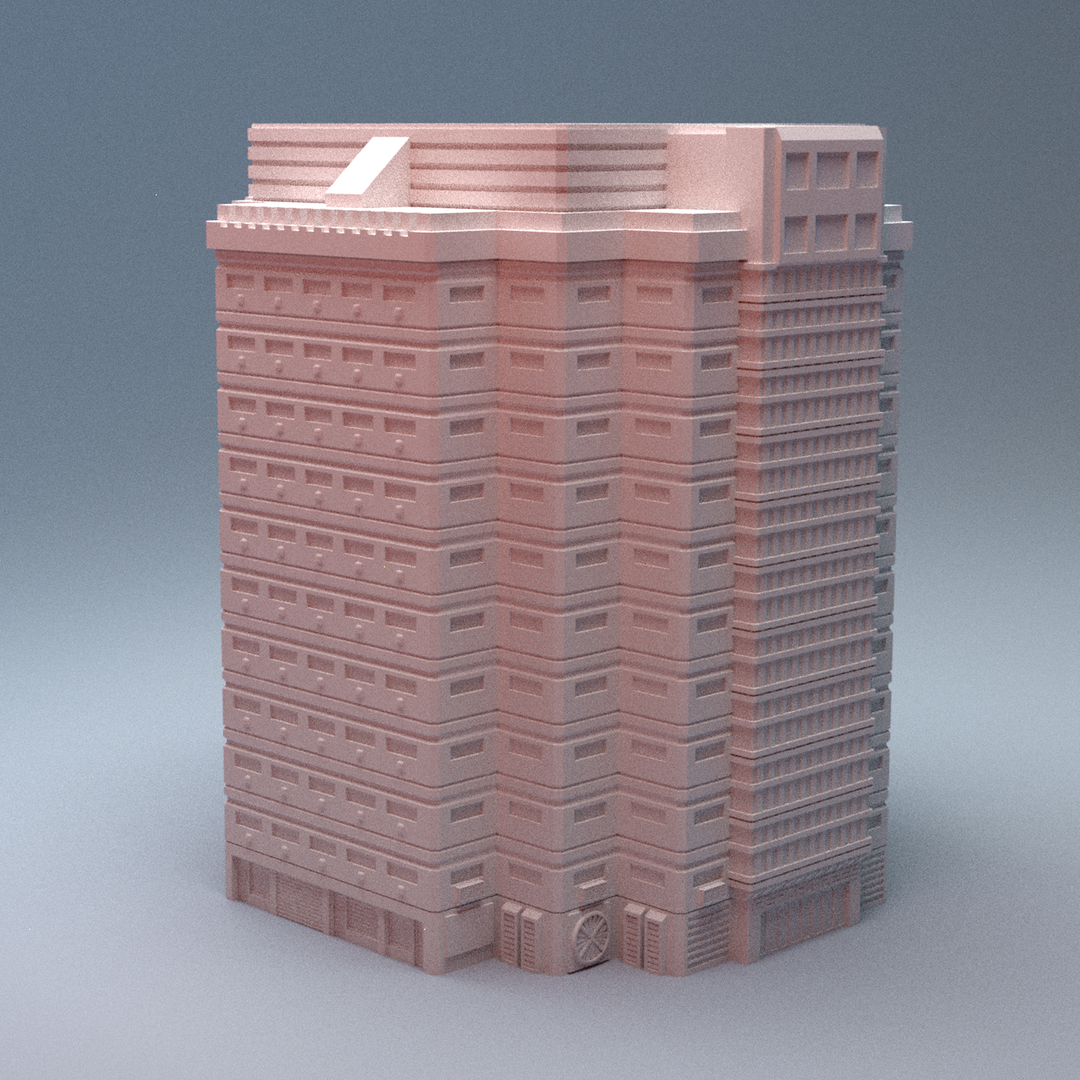 Corvus Games Terrain 3D printable Mecha City One Downtown Building Bundle 2 for 6mm scifi tabletop wargaming