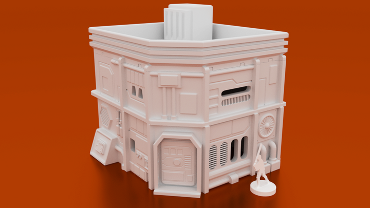 Corvus Games Terrain 3D printable MidRim City Medium House type A for Star Wars Legion, Infinity and Star Breach
