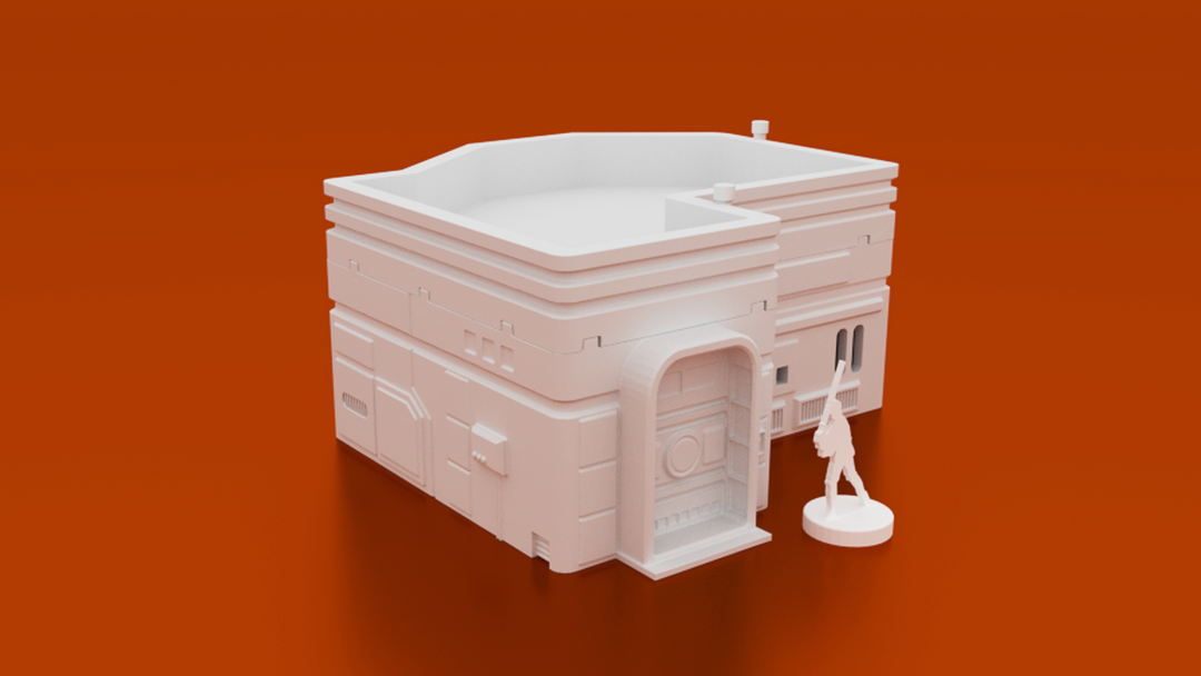 Corvus Games Terrain 3D printable MidRim City Medium House type B for Star Wars Legion, Infinity and Star Breach