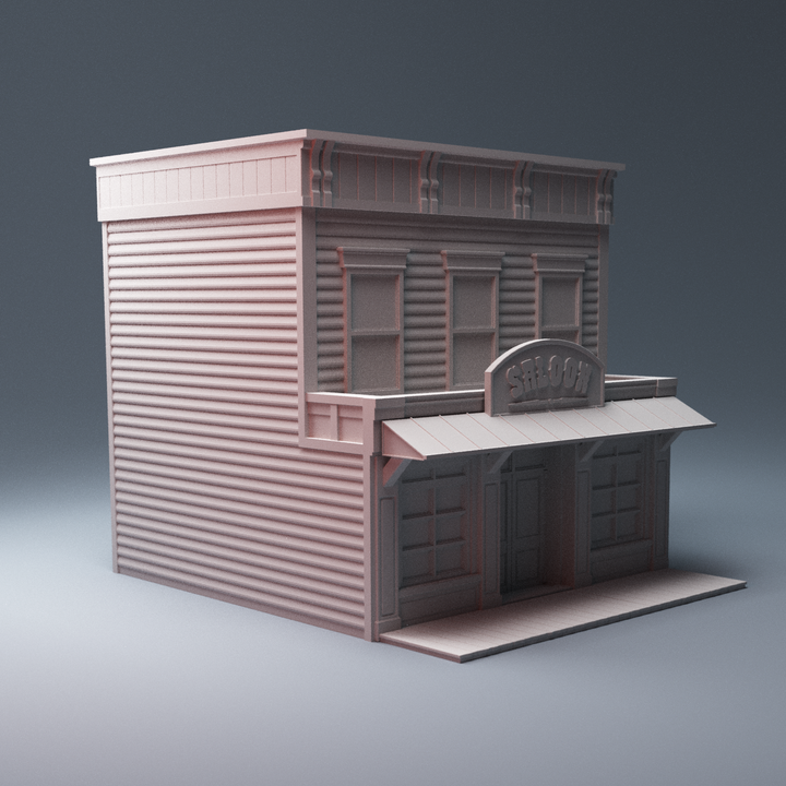 Corvus Games Terrain 3D printable Old West Saloon for Dead Mans Hand, Draculas America, Wild West Exodus 28mm tabletop wargaming
