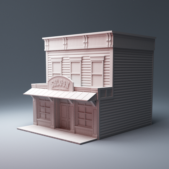 Corvus Games Terrain 3D printable Old West Saloon for Dead Mans Hand, Draculas America, Wild West Exodus 28mm tabletop wargaming