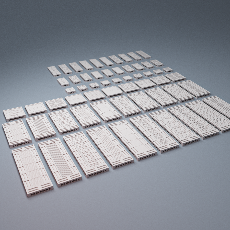3D printable Scifi Modular Floor Tiles Addons 28mm wargaming terrain ...