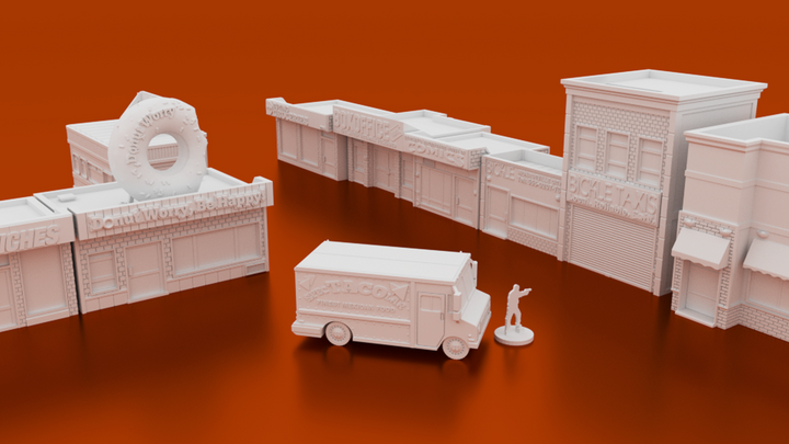 Corvus Games Terrain 3D printable Phase 2 bundle of urban and modern 28mm scale terrain for The Walking Dead, Fallout, Marvel Crisis Protocol.png