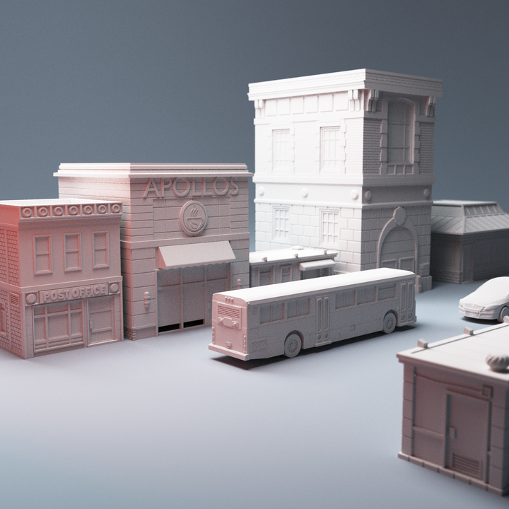 Corvus Games Terrain 3D printable Phase 3 Urban Bundle for The Walking Dead, Last Days, This Is Not A Test, Marvel Crisis Protocol, 28mm - 40mm tabletop wargaming