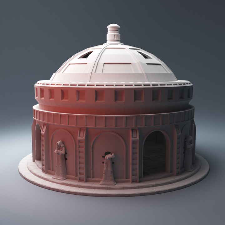 Corvus Games Terrain 3D printable Pilgrim City Temple for Star Wars Legion 32mm tabletop wargaming terrain