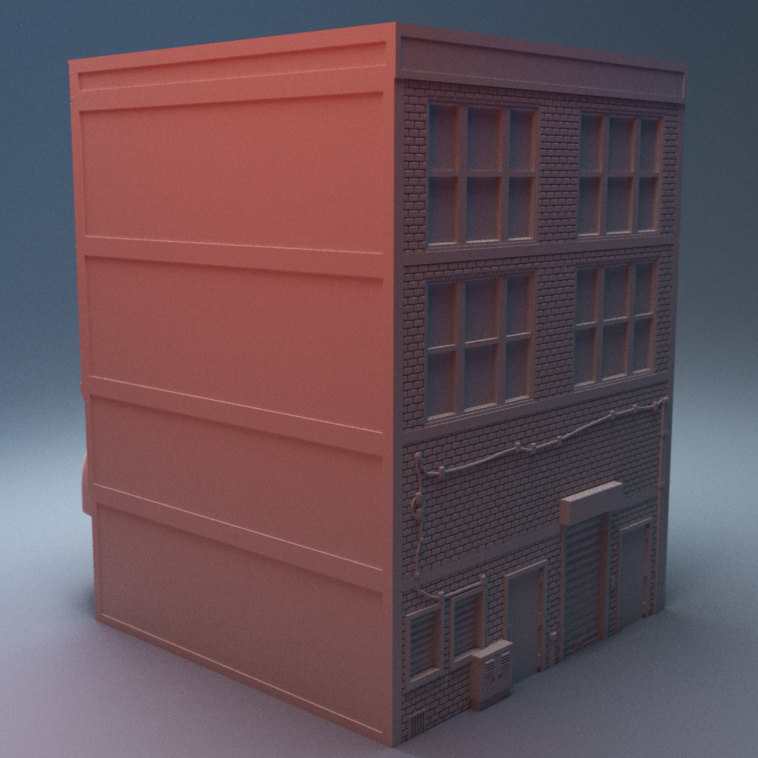 Corvus Games Terrain 3D printable Punk Rock Music Club building for 28mm - 40mm urban tabletop wargaming