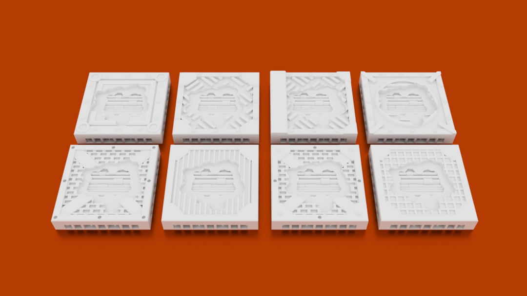 Corvus Games Terrain 3D printable Space Hulk modular terrain Warp Runner floors example for use in Space Hulk, Star Breach and 40k