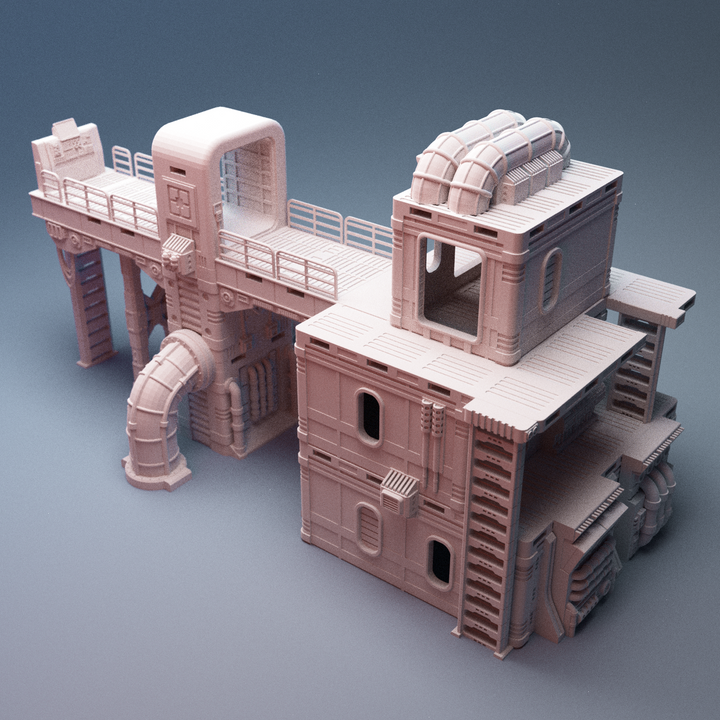 Corvus Games Terrain 3D printable Splinters Edge Mining Outpost for 28mm - 34mm scifi tabletop wargaming