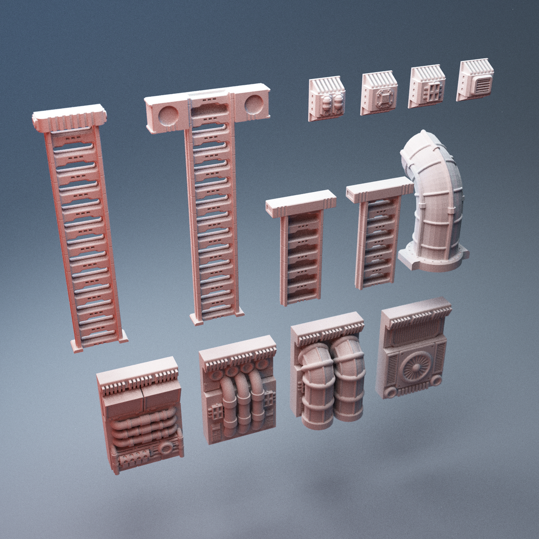 Corvus Games Terrain 3D printable Splinters Edge Mining Outpost for 28mm - 34mm scifi tabletop wargaming