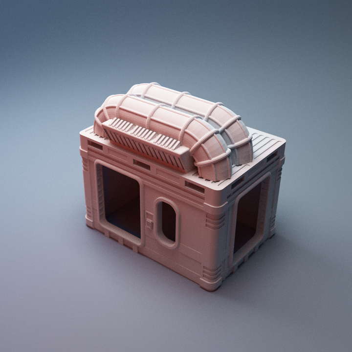 Corvus Games Terrain 3D printable Splinters Edge Mining Outpost for 28mm - 34mm scifi tabletop wargaming