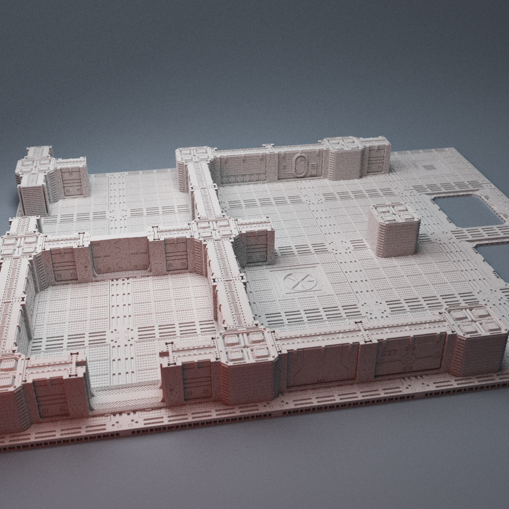 Corvus Games Terrain 3D printable Starbase Epsilon for 28mm tabletop wargaming