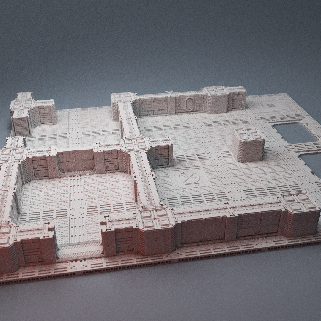 Corvus Games Terrain 3D printable Starbase Epsilon for 28mm tabletop wargaming