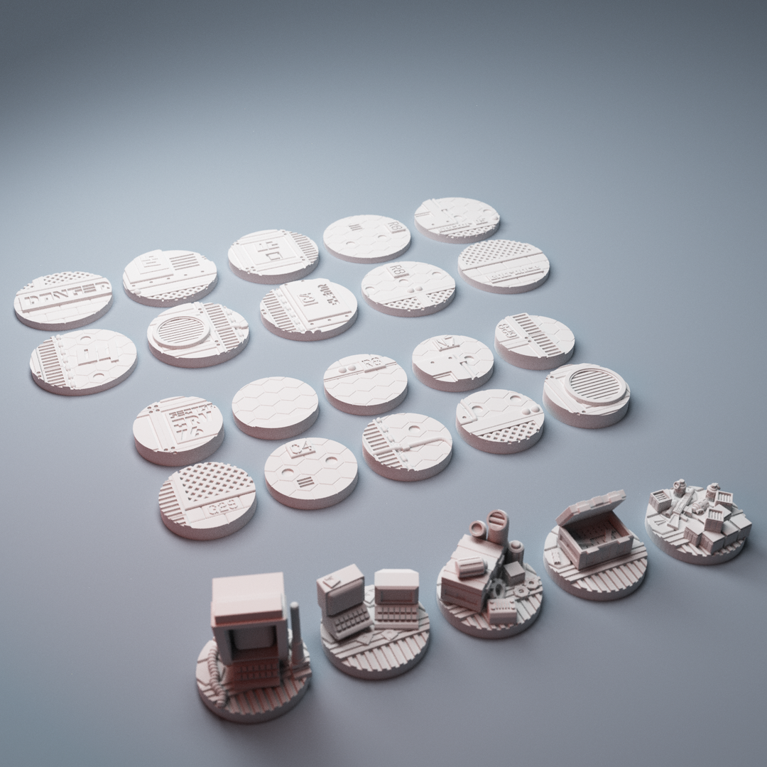 Corvus Games Terrain 3D printable Starport bases for 28mm - 40mm tabletop miniatures wargaming