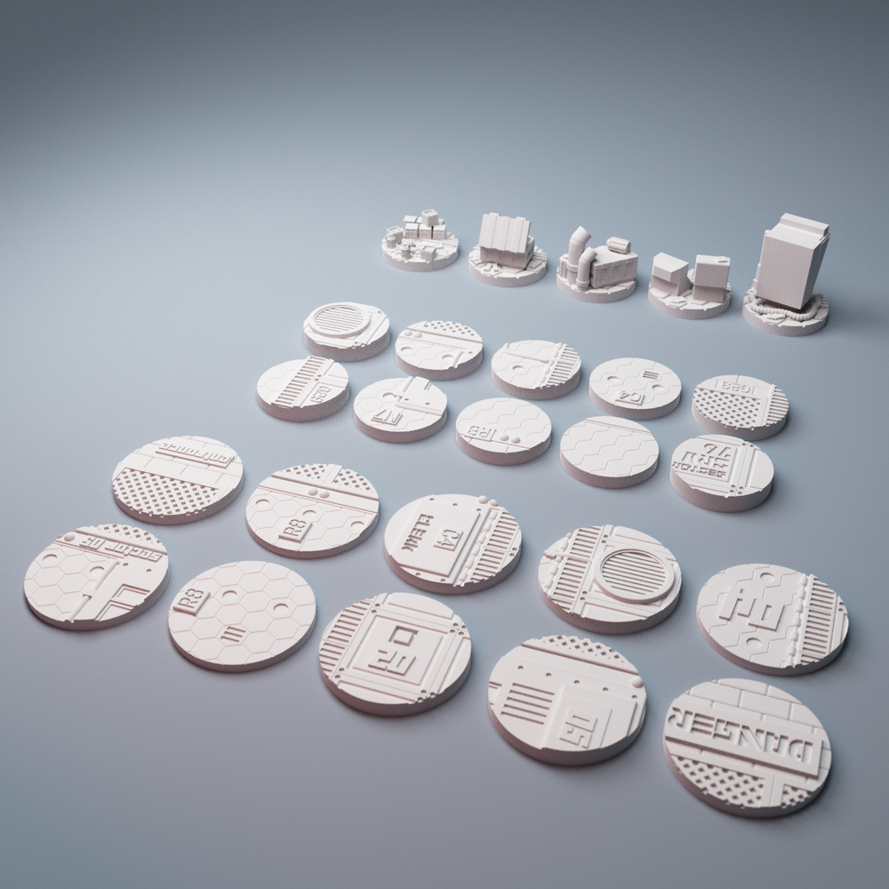 Corvus Games Terrain 3D printable Starport bases for 28mm - 40mm tabletop miniatures wargaming