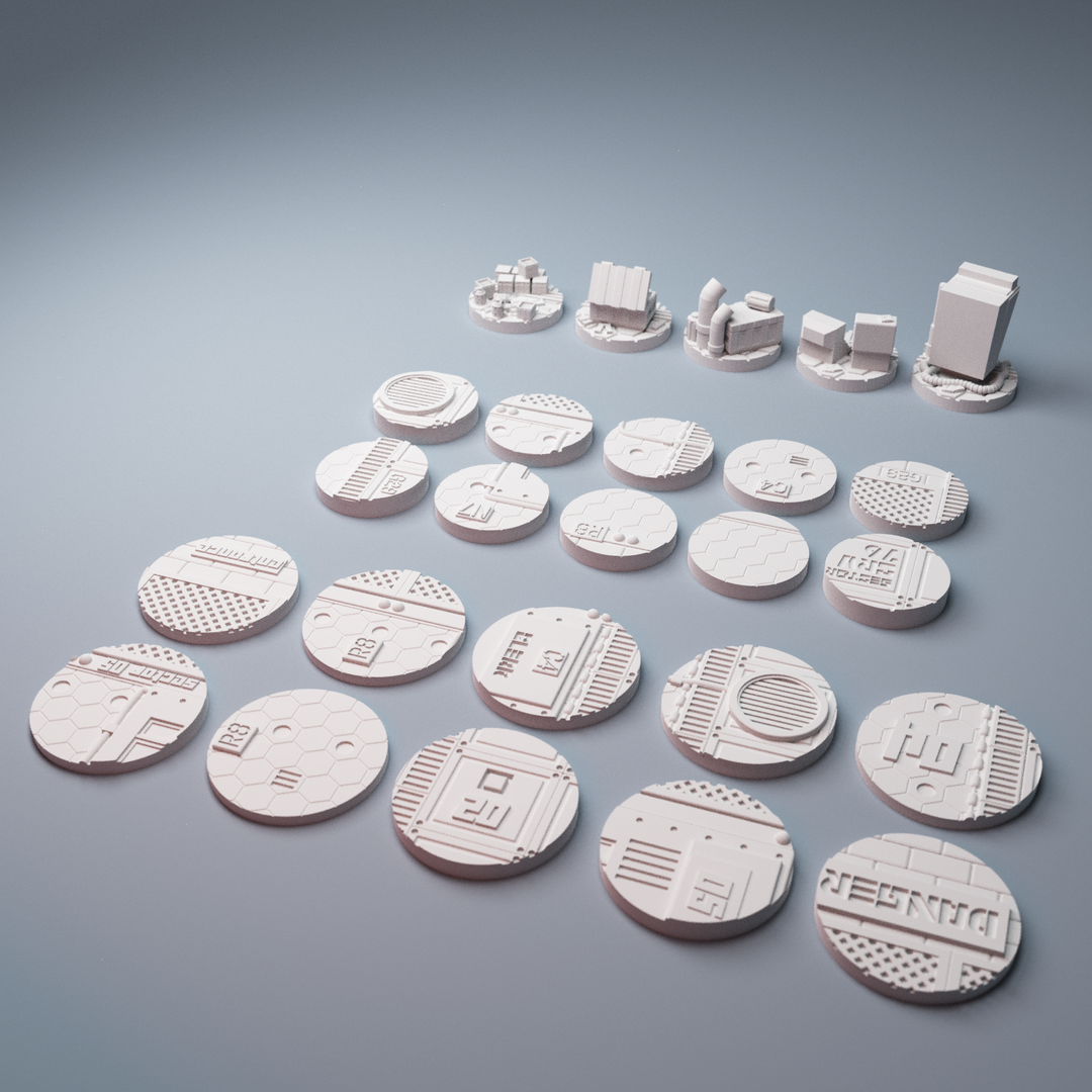 Corvus Games Terrain 3D printable Starport bases for 28mm - 40mm tabletop miniatures wargaming