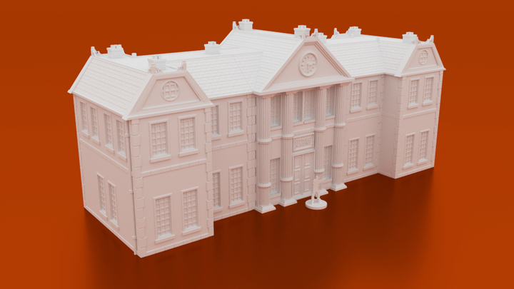 Corvus Games Terrain 3D printable Stewart Academy Mansion for Marvel Crisis Protocol 28mm scale