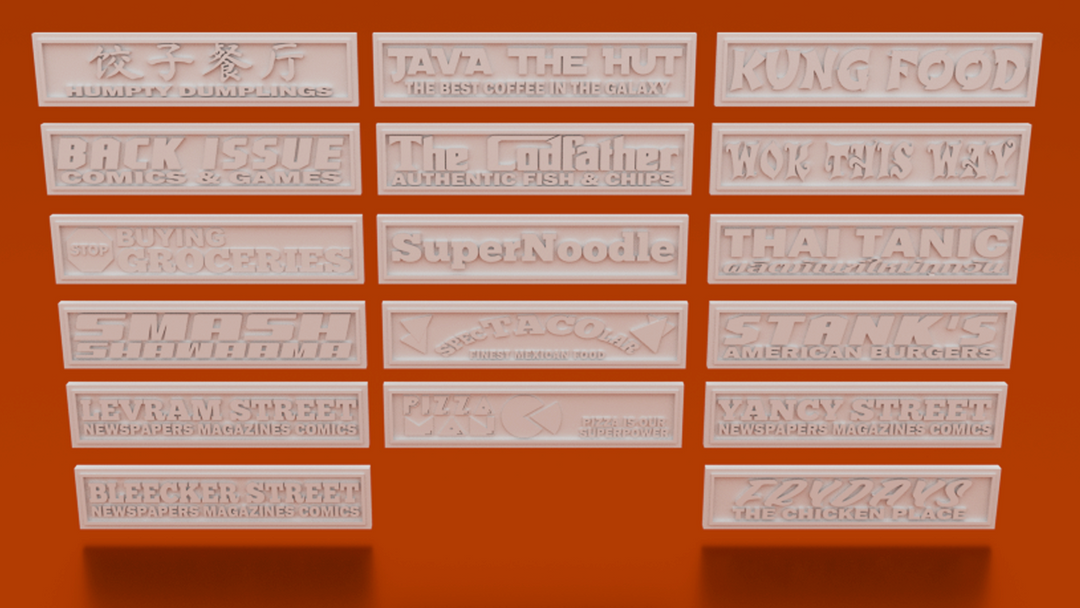 Corvus Games Terrain 3D printable Street Vendor Buildings for urban games like Fallout, The Walking Dead, This Is Not a Test, Marvel Crisis Protocol, Last Days