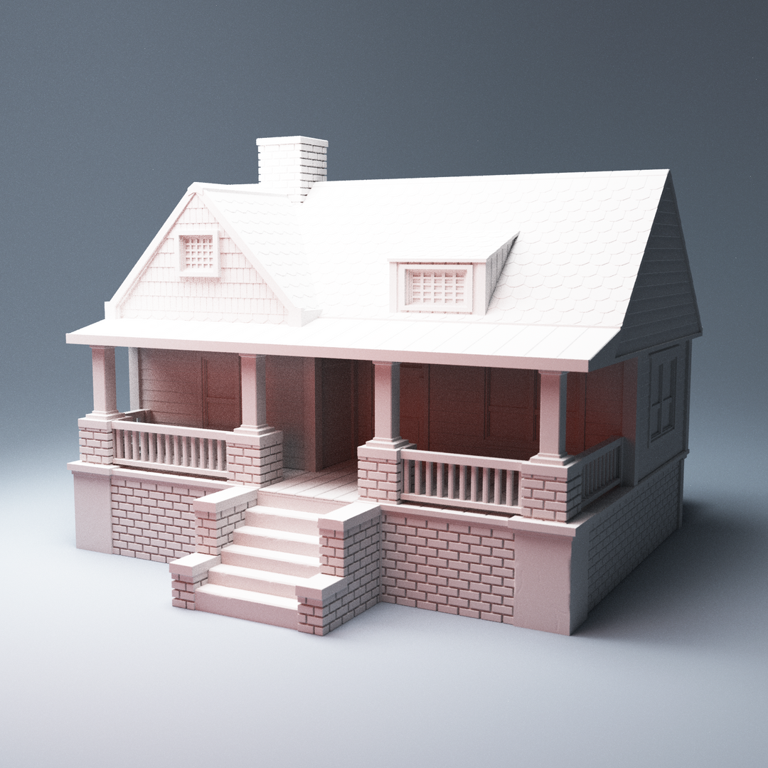 Corvus Games Terrain 3D printable Suburban Home for The Walking Dead, Last Days, This Is Not A Test, Marvel Crisis Protocol Zombie Apocalypse 28mm - 40mm wargaming