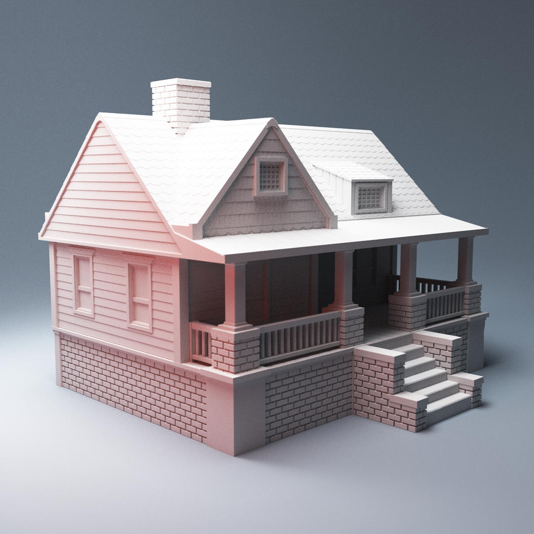 Corvus Games Terrain 3D printable Suburban Home for The Walking Dead, Last Days, This Is Not A Test, Marvel Crisis Protocol Zombie Apocalypse 28mm - 40mm wargaming