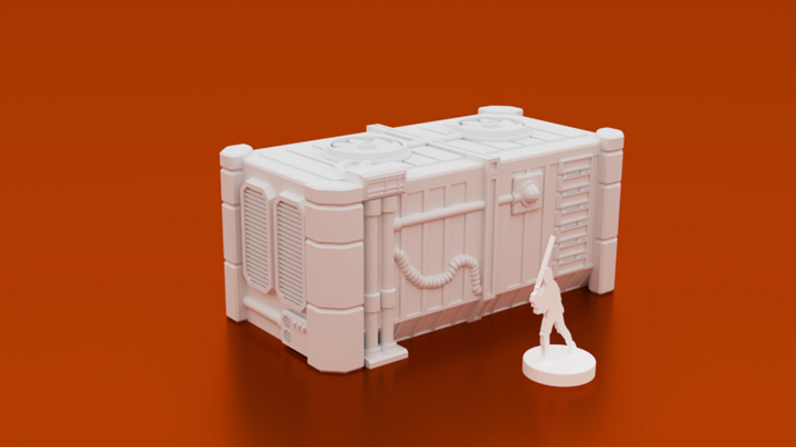 Corvus Games Terrain 3D printable food stand. scifi 28mm tabletop wargaming terrain for Marvel Crisis Protocol, Infinity, Star Wars Legion, Necromunda, Star Breach and Warpath