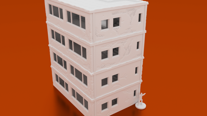 Corvus Games Terrain 3D printable middle eastern apartment block for 28mm urban wargaming Spectre Operations