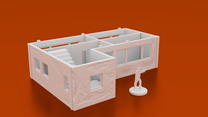 Corvus Games Terrain 3D printable middle eastern apartment block for 28mm modern urban wargaming Spectre Operations, The Walking Dead, Fallout, 28mm middle eastern internal floor layout