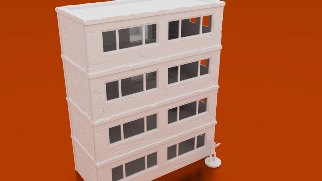 Corvus Games Terrain 3D printable middle eastern apartment block for 28mm urban wargaming Spectre Operations