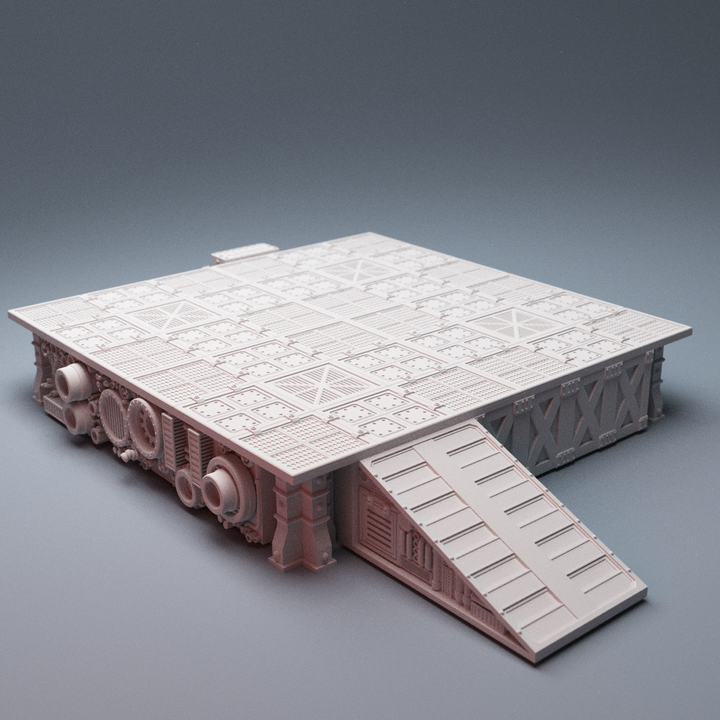 Corvus Games Terrain 3D printable modular Riser Platform for 28mm scifi tabletop wargaming