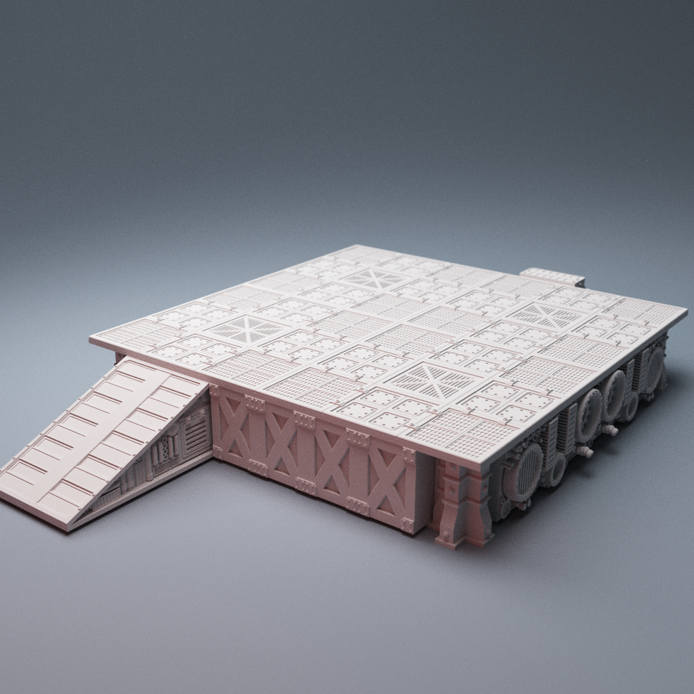 Corvus Games Terrain 3D printable modular Riser Platform for 28mm scifi tabletop wargaming