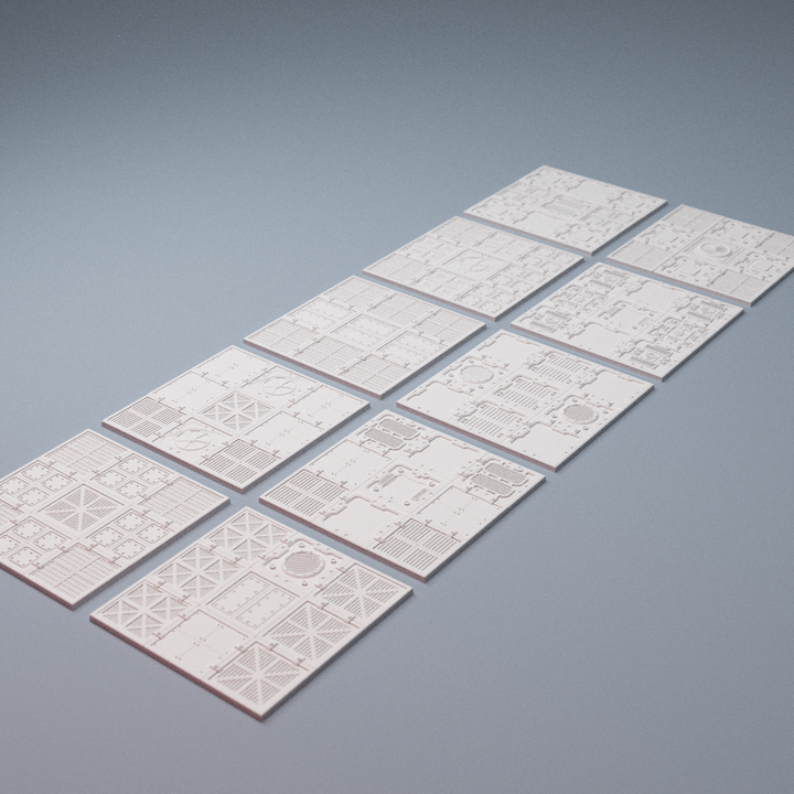 Corvus Games Terrain 3D printable modular Riser Platform for 28mm scifi tabletop wargaming