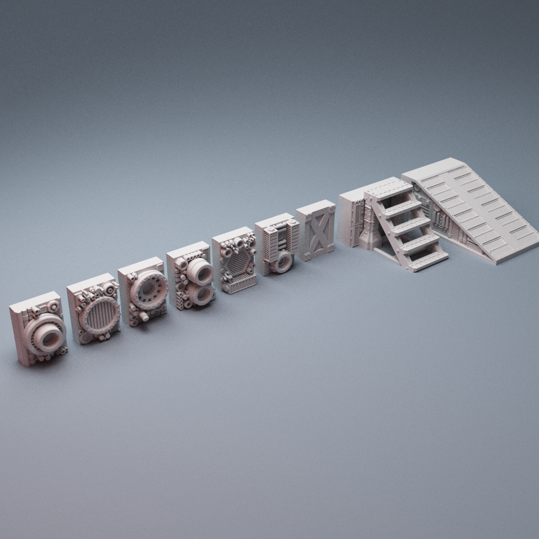 Corvus Games Terrain 3D printable modular Riser Platform for 28mm scifi tabletop wargaming