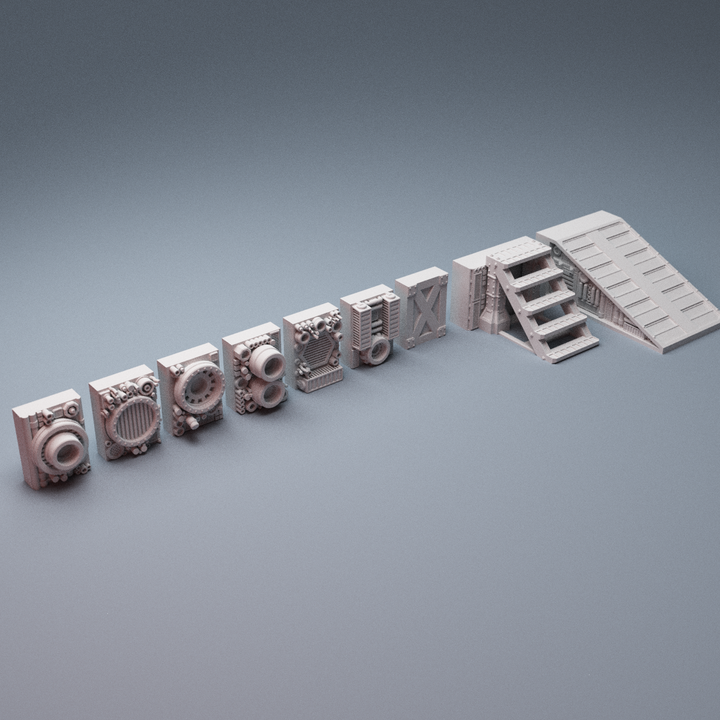 Corvus Games Terrain 3D printable modular Riser Platform for 28mm scifi tabletop wargaming
