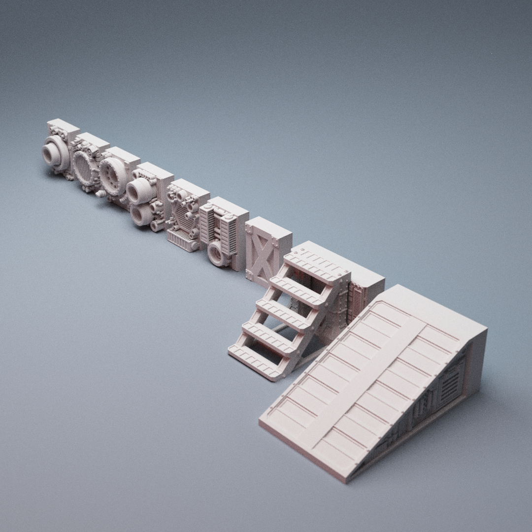 Corvus Games Terrain 3D printable modular Riser Platform for 28mm scifi tabletop wargaming