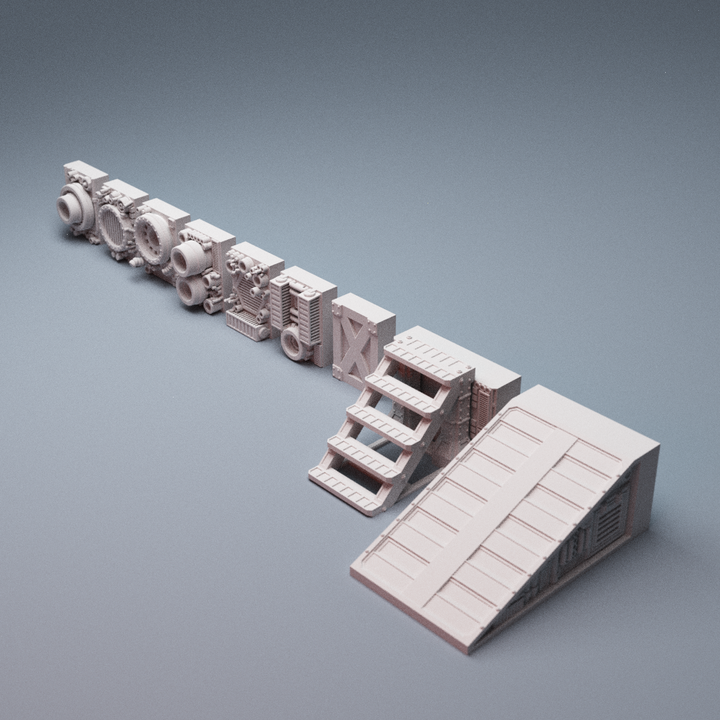 Corvus Games Terrain 3D printable modular Riser Platform for 28mm scifi tabletop wargaming