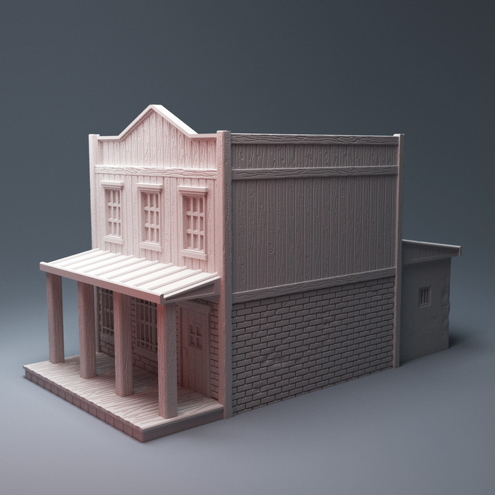 Corvus Games Terrain 3D printable old west 28mm scale Sheriffs Office and Jail for Wild West Exodus, Draculas America, WWX, Dead Mans Hand, Malifaux, Gunfighters Ball, Legends of the Old West, Gunslinger
