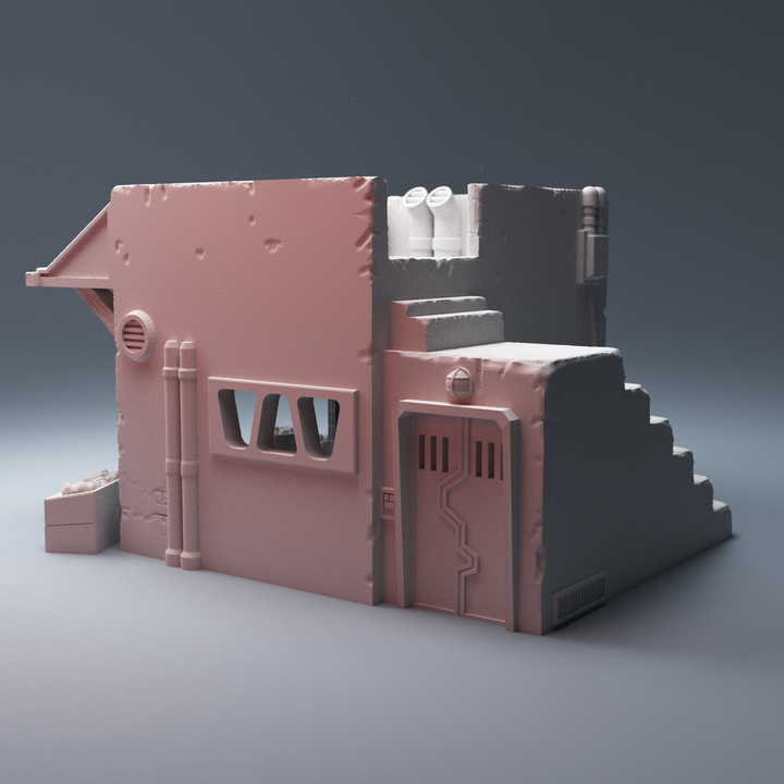Corvus Games Terrain 3D printable scifi Desert Marketstall for Star Wars Legion, Infinity, Star Breach, Stargrave, 40k, Necromunda modular walls 28mm tabletop terrain