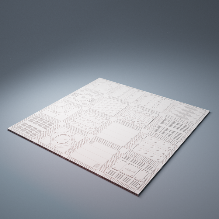 Corvus Games Terrain 3D printable scifi Urban Modular Ground Tiles for 28mm - 40mm tabletop miniatures wargaming