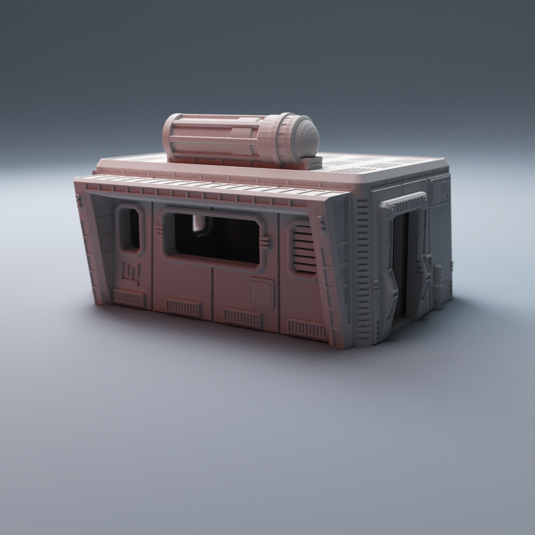 Corvus Games Terrain 3D printable scifi Starport Uladh for 28mm - 40mm tabletop miniatures wargaming