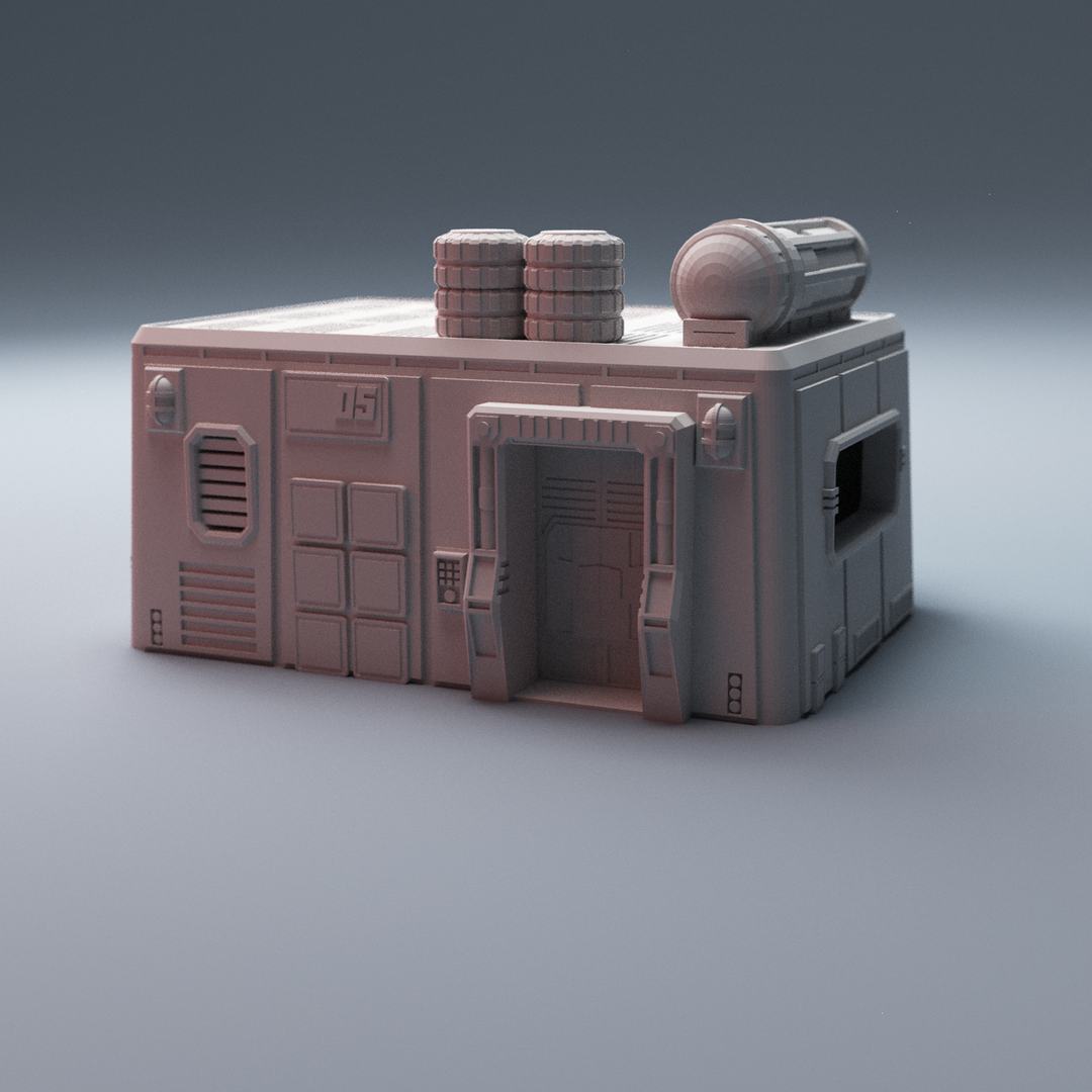 Corvus Games Terrain 3D printable scifi Starport Uladh for 28mm - 40mm tabletop miniatures wargaming