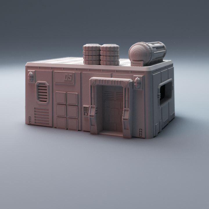 Corvus Games Terrain 3D printable scifi Starport Uladh for 28mm - 40mm tabletop miniatures wargaming