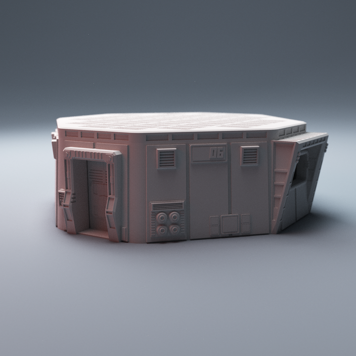 Corvus Games Terrain 3D printable scifi Starport Uladh for 28mm - 40mm tabletop miniatures wargaming