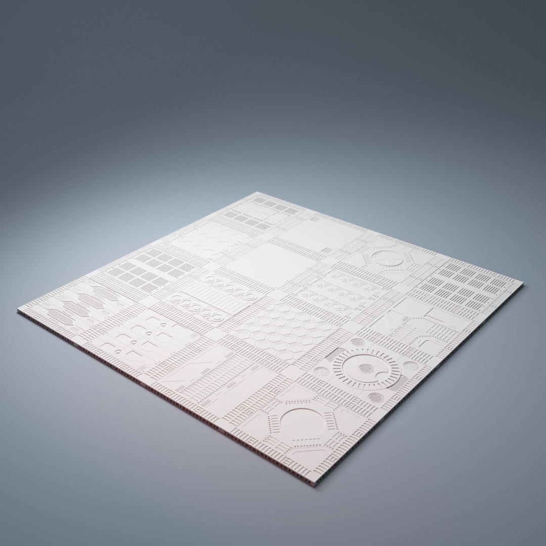 Corvus Games Terrain 3D printable scifi Urban Modular Ground Tiles for 28mm - 40mm tabletop miniatures wargaming