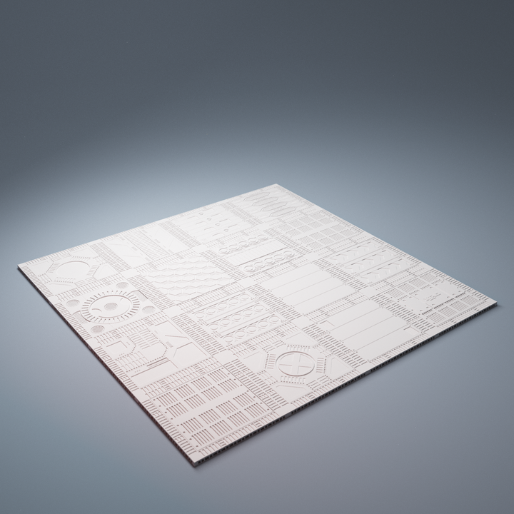 Corvus Games Terrain 3D printable scifi Urban Modular Ground Tiles for 28mm - 40mm tabletop miniatures wargaming