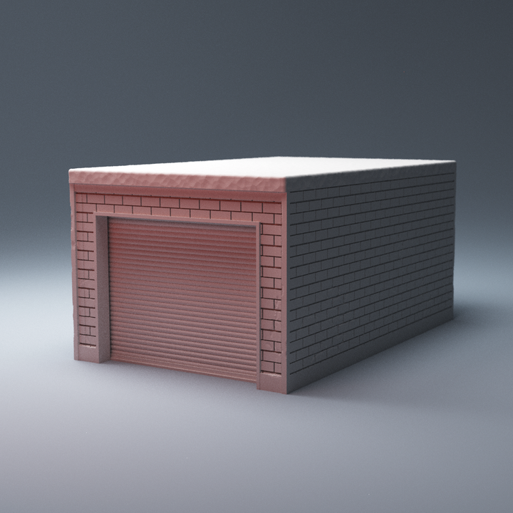 Corvus Games Terrain 3D printable urban Garage Lockup Storage Unit for Marvel Crisis Protocol, Fallout, The Walking Dead 28mm - 40mm tabletop wargames