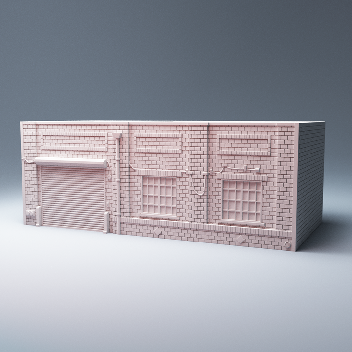 Corvus Games Terrain 3D printable urban Warehouse for Marvel Crisis Protocol, Fallout, The Walking Dead 28mm tabletop wargaming